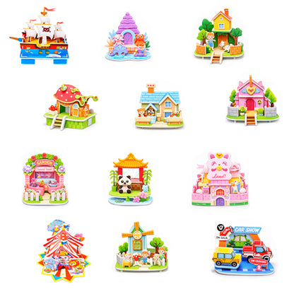 Mini 3D House Puzzle Kit