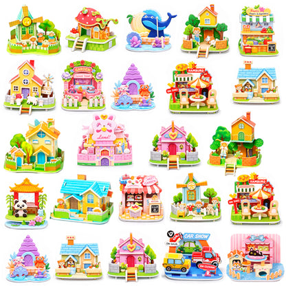 Mini 3D House Puzzle Kit